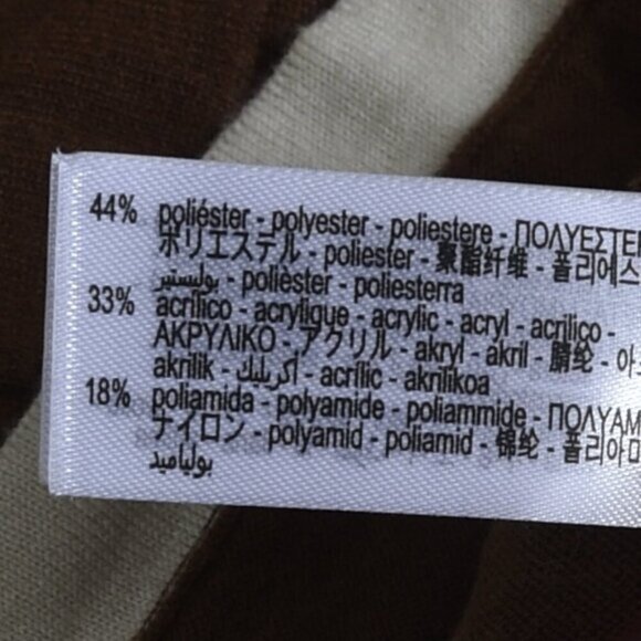 NWT Zara Contrast Trim Knit Cardigan Sweater Brown Long Sleeve Size Medium - Picture 12 of 12